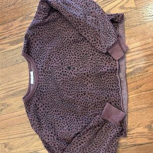 Z Supply Maroon Star Pattern Top